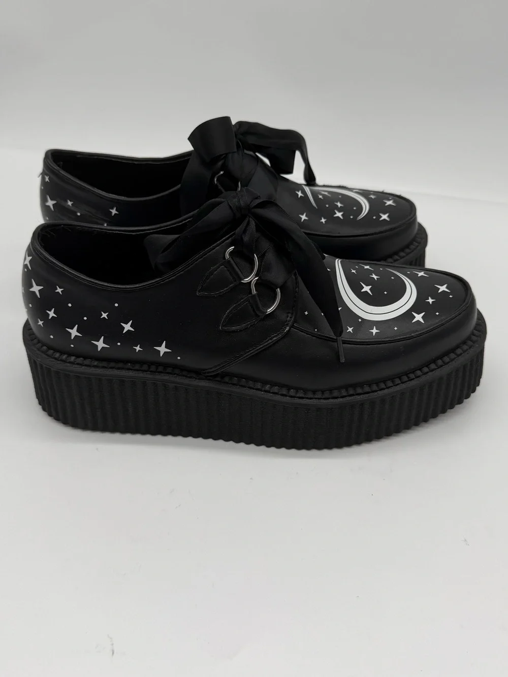 KILLSTAR Celestial Moon Star Platform Creepers Goth Shoes Size 7